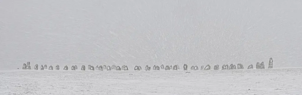 Ales Stenar i snöyra (canvas) 3574-325 SE Kåseberga-190x60cm